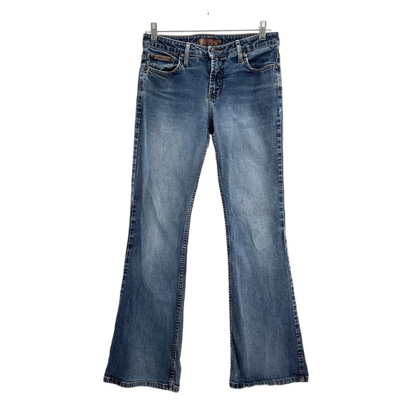 Vintage Y2K LEI Flare Jeans Junior 9 Low MidRise Denim Sz 30" Waist Medium Wash - Picture 1 of 16